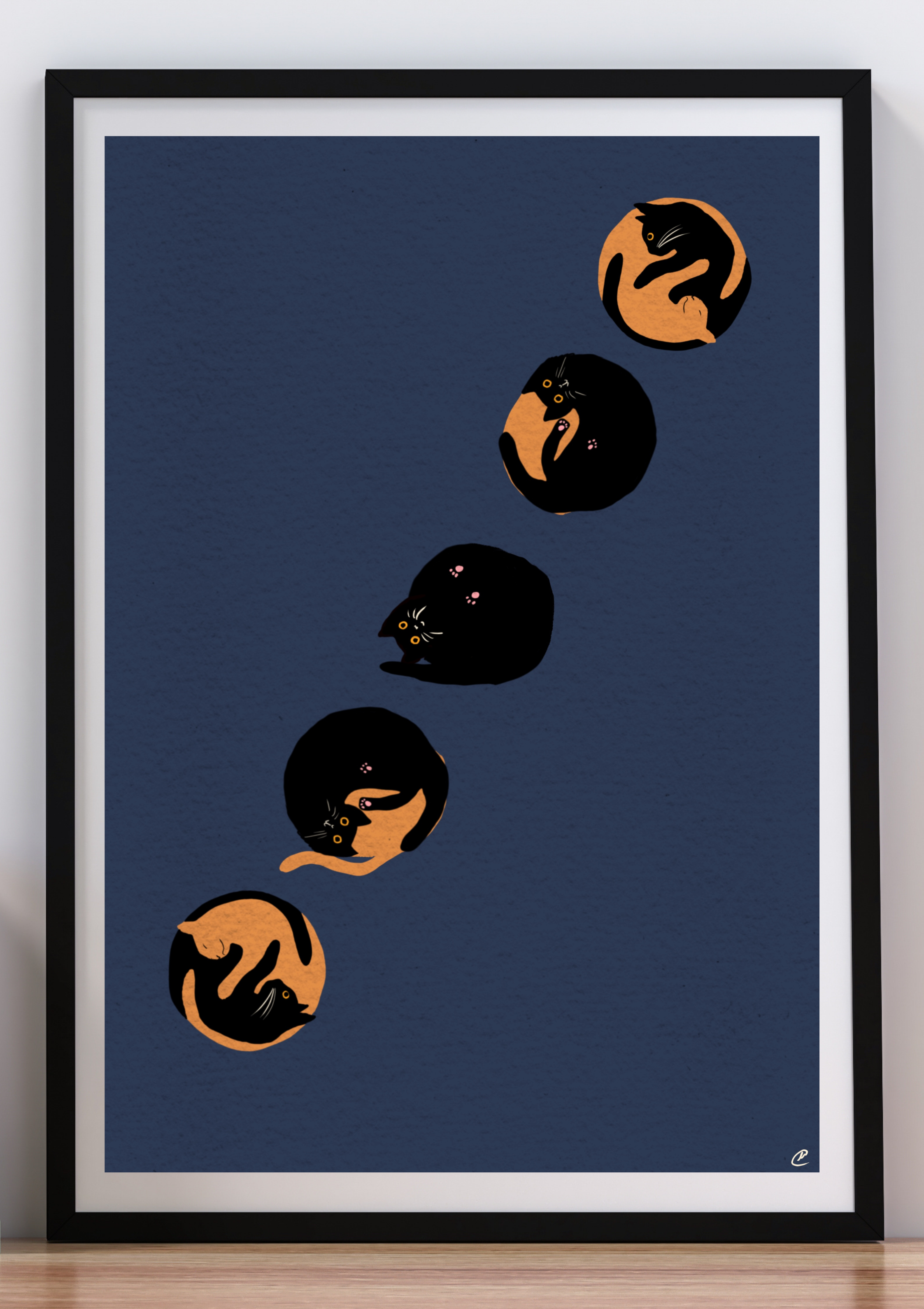 Cats Eclipse Art Print