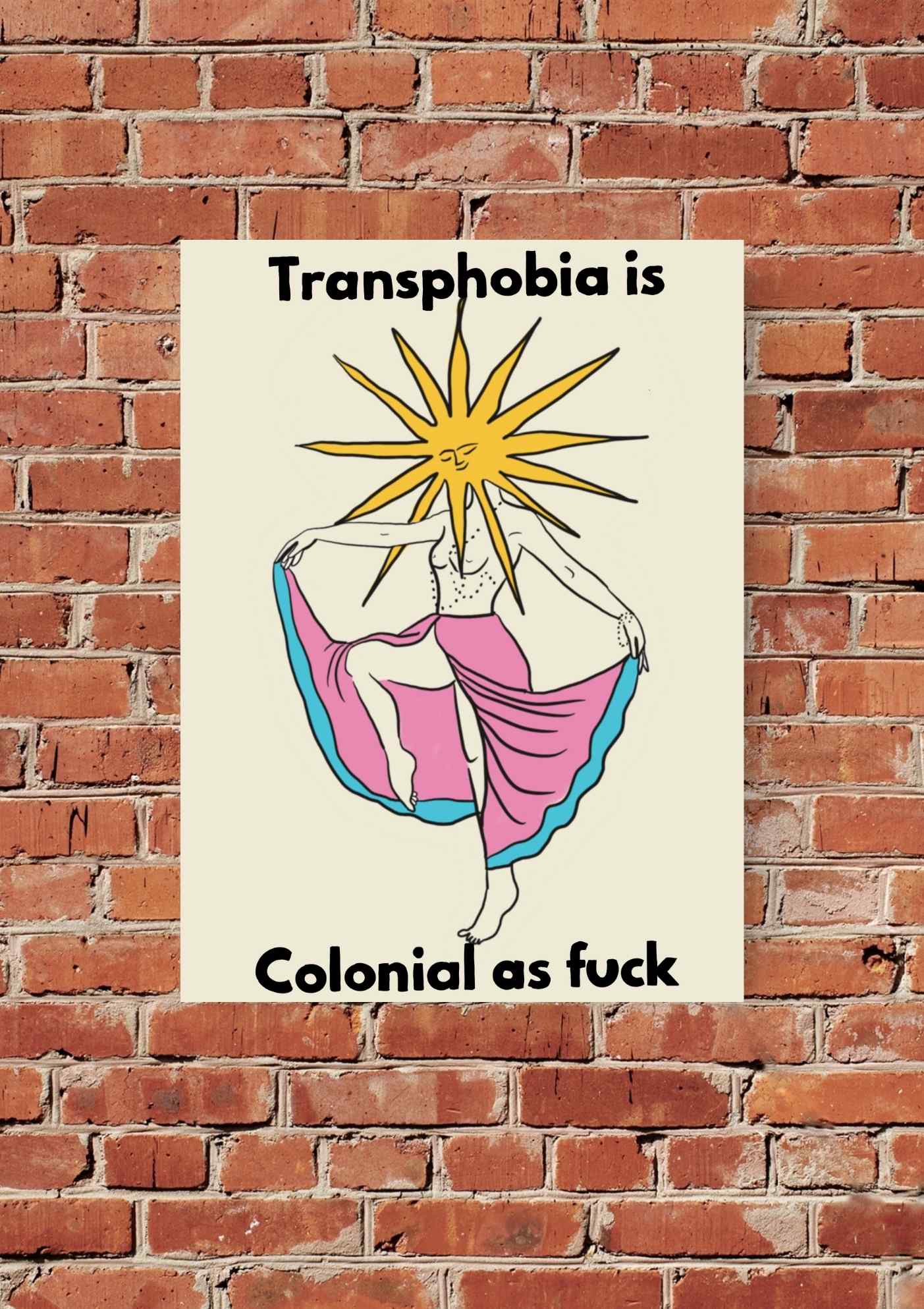 Transphobia is Colonial Art Print