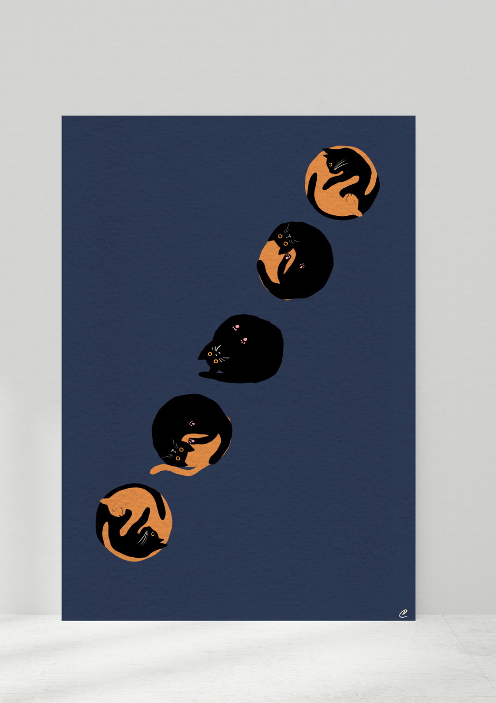 Cats Eclipse Art Print