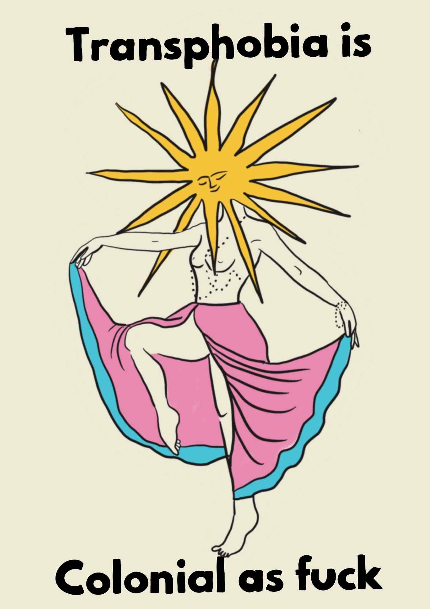 Transphobia is Colonial Art Print