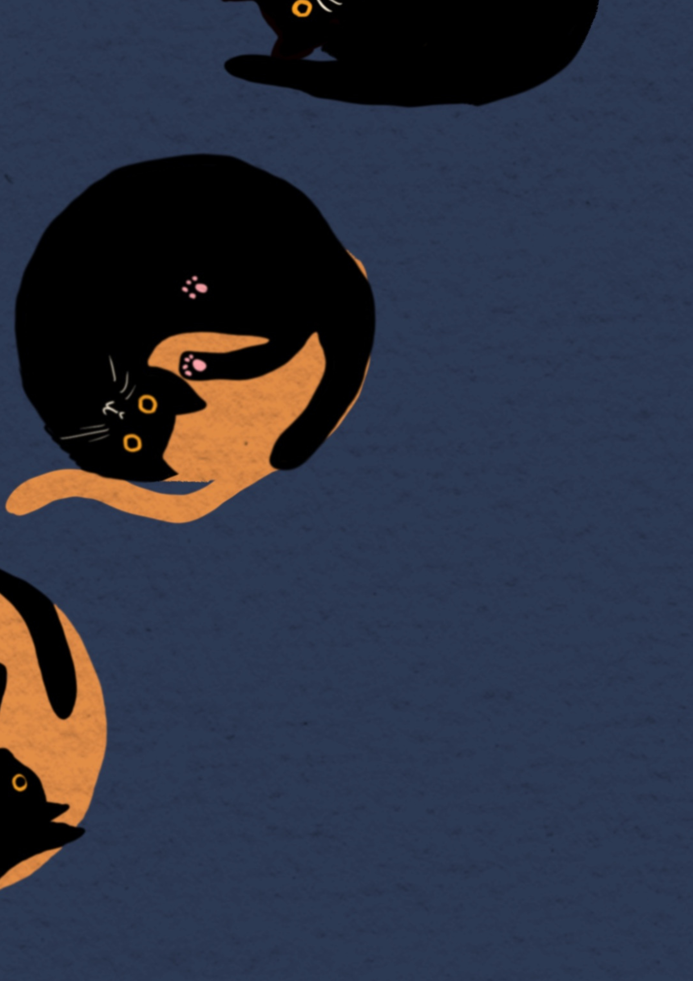Cats Eclipse Art Print